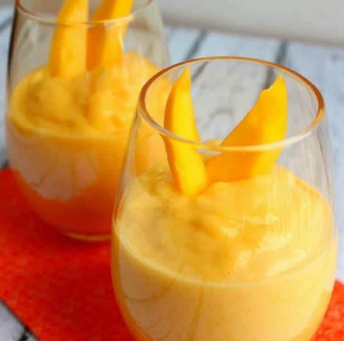 Glace de mangue au yaourt avec thermomix