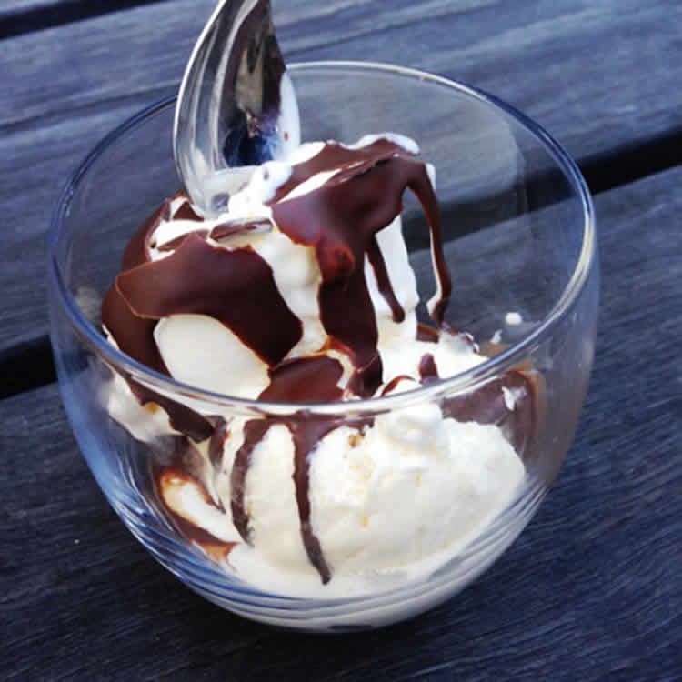 Glace huile chocolat menthe