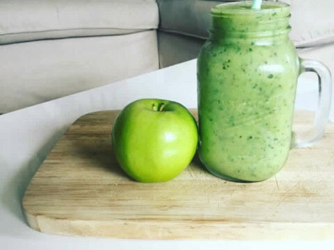 Green smoothie detox pomme banane avec thermomix