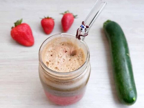 Jus de courgette et fraise avec thermomix