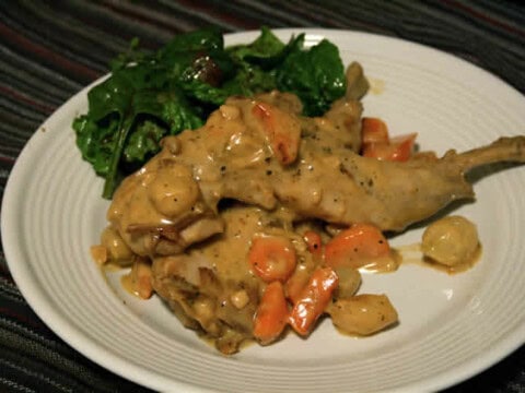 Lapin avec carottes et sauce au thermomix