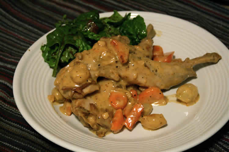 Lapin avec carottes et sauce au thermomix