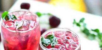 Mojito champagne aux canneberges avec thermomix