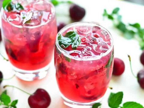 Mojito champagne aux canneberges avec thermomix