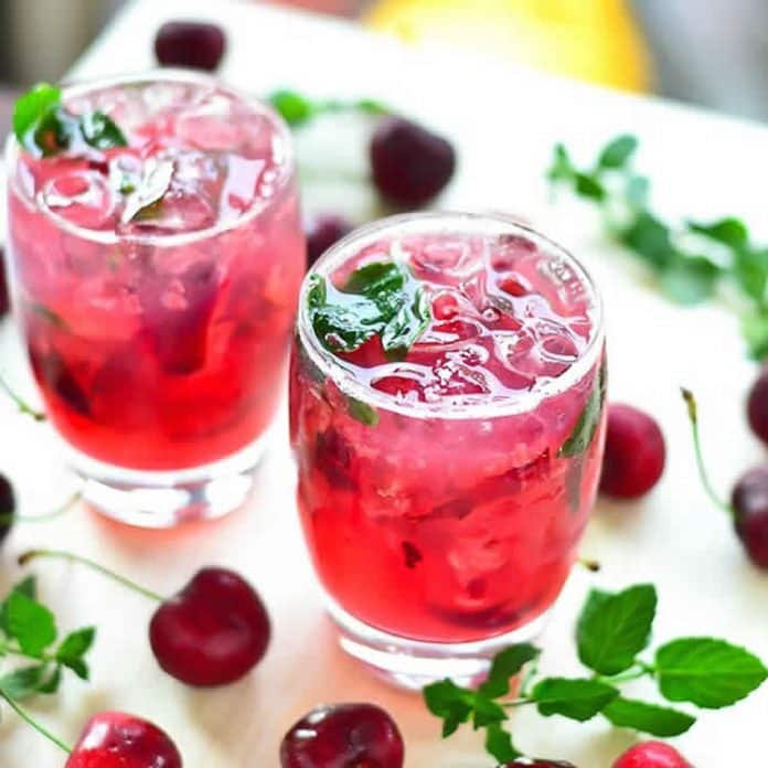 Mojito champagne aux canneberges avec thermomix