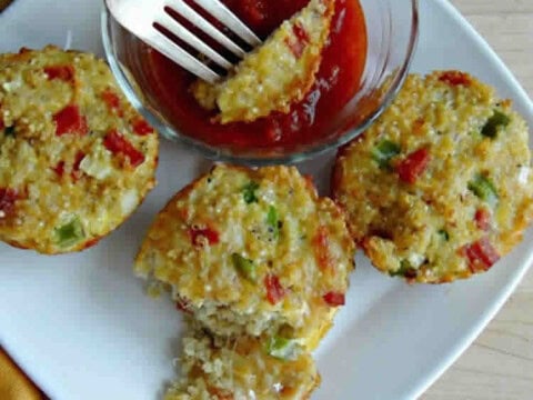Muffins de Courgettes Tomates et Basilic avec thermomix