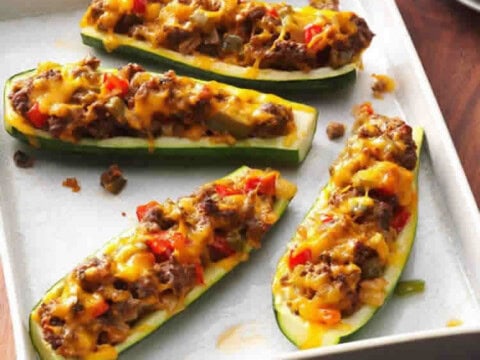 Recette courgettes farcies à la viande hachée avec thermomix