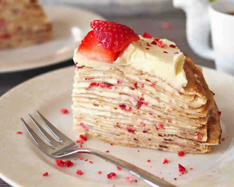 Recette crêpe à la crème et fraise w-w