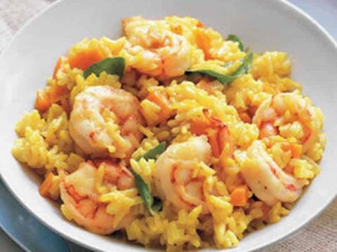Riz aux crevettes et curry au cookeo