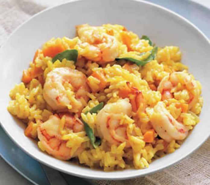 Riz aux crevettes et curry au cookeo