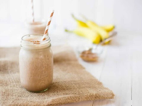 Smoothie power banane amande et miel avec thermomix