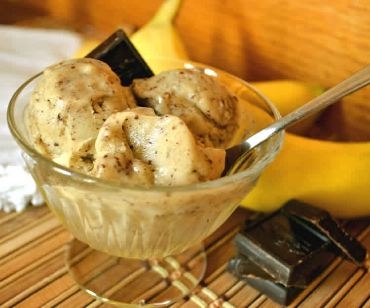 Sorbet banane chocolat au thermomix