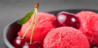 Sorbet cerise et vodka avec thermomix