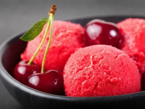 Sorbet cerise et vodka avec thermomix