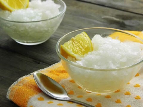 Sorbet citron vodka avec thermomix