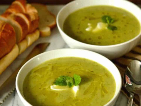 Soupe courgette et menthe au cookeo
