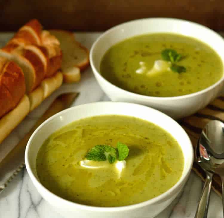 Soupe courgette et menthe au cookeo