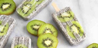 Sucette glacee kiwi et lait de coco avec thermomix