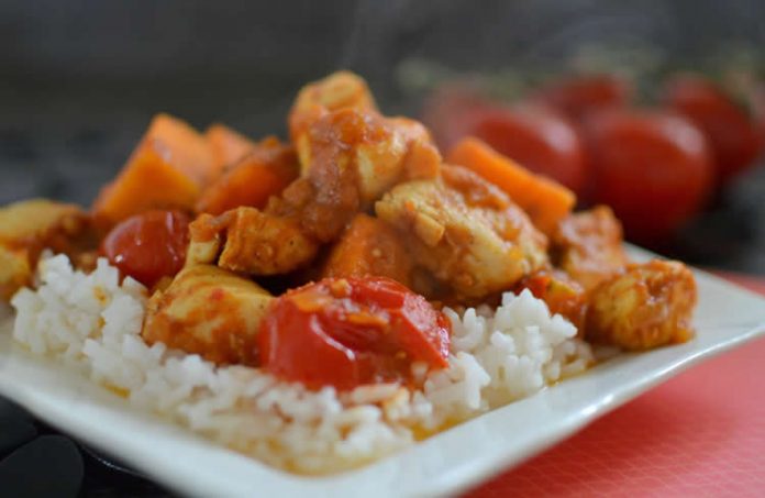 poulet et patate douce au cookeo