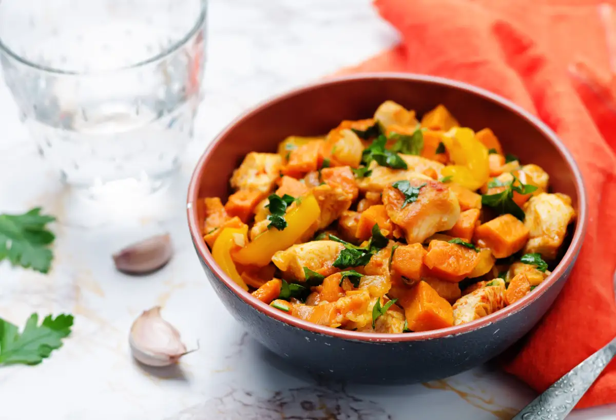 poulet et patate douce au cookeo