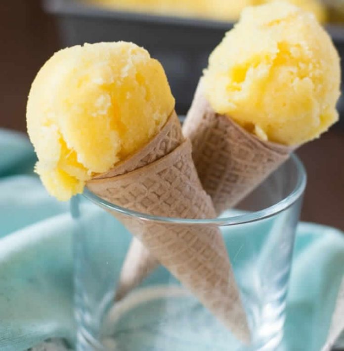 sorbet ananas mangue avec thermomix