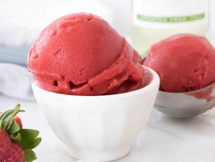 sorbet italien fraise avec thermomix