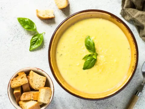 soupe de courgettes au basilic avec thermomix