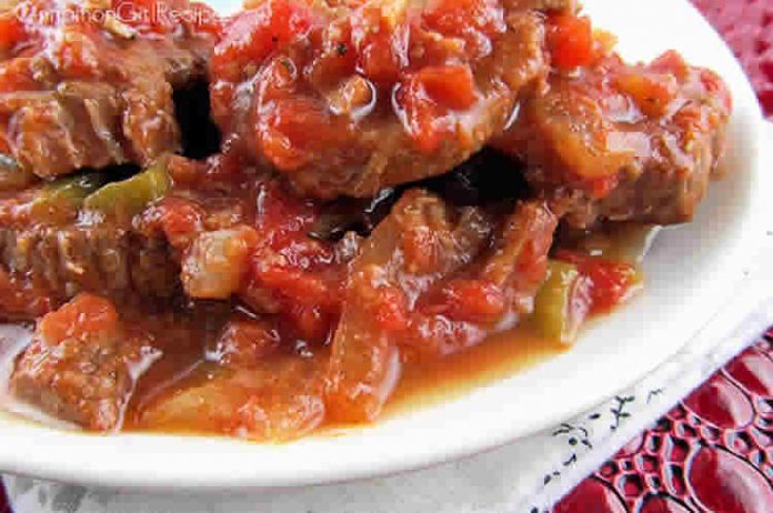 Boeuf a la sauce tomate et poivrons au cookeo