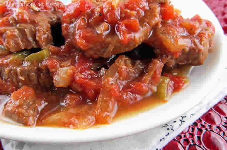 Boeuf a la sauce tomate et poivrons au cookeo