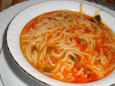 Bouillon vermicelle tomate et boeuf au cookeo