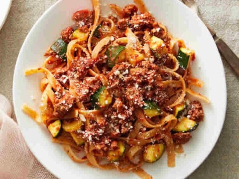 Courgettes bolognaise au cookeo