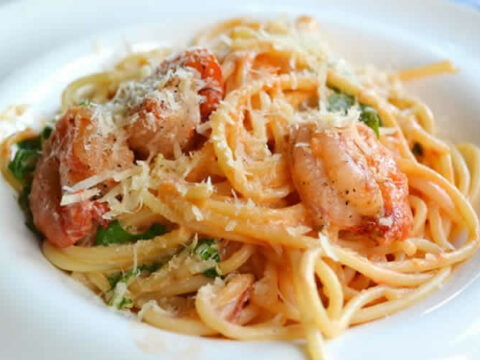 Crevettes au spaghetti à la crème au thermomix