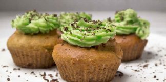 Cupcakes à la crème de coco et thé vert avec thermomix