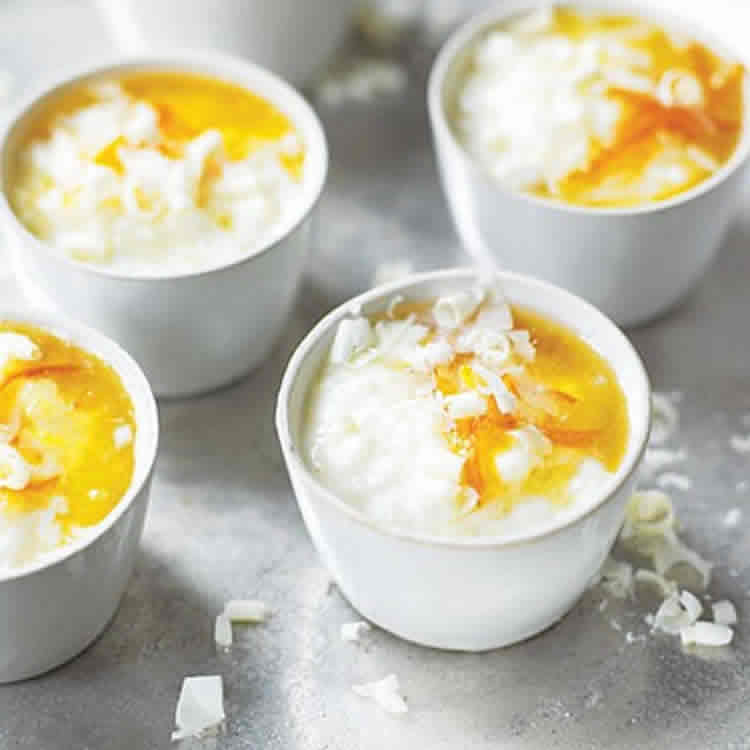 Dessert riz chocolat blanc et lait de coco au thermomix