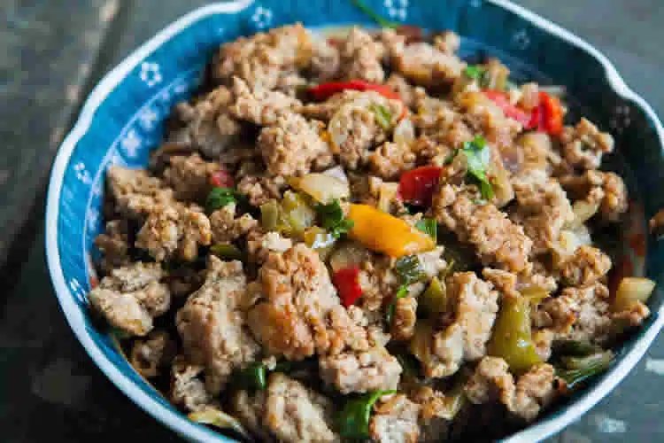 Hache boeuf et legumes au cookeo