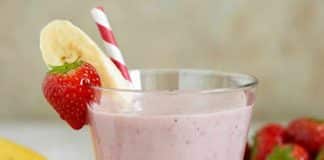 Milkshake fraise banane au thermomix