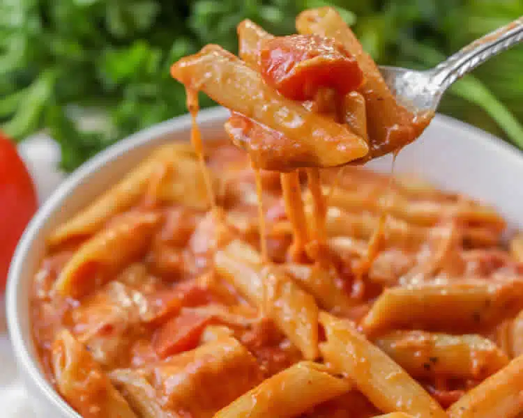 Pennes sauce tomate et creme au cookeo