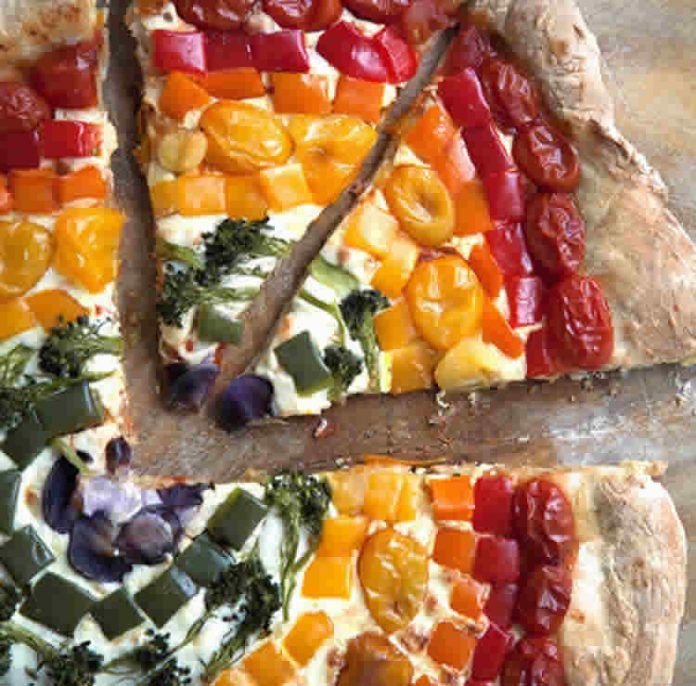 Pizza arc en ciel avec thermomix