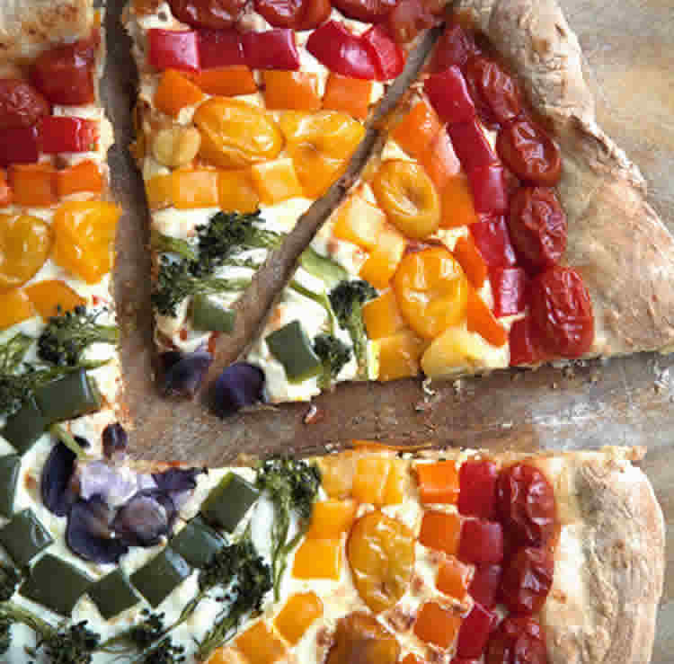 Pizza arc en ciel avec thermomix