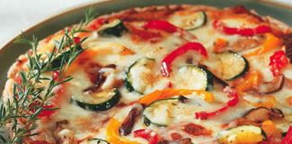 Pizza végétarienne aux légumes avec thermomix