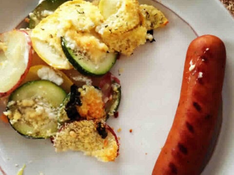Pommes de terre courgettes et cheddar au cookeo