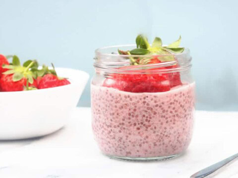 Pudding framboises et chia avec thermomix