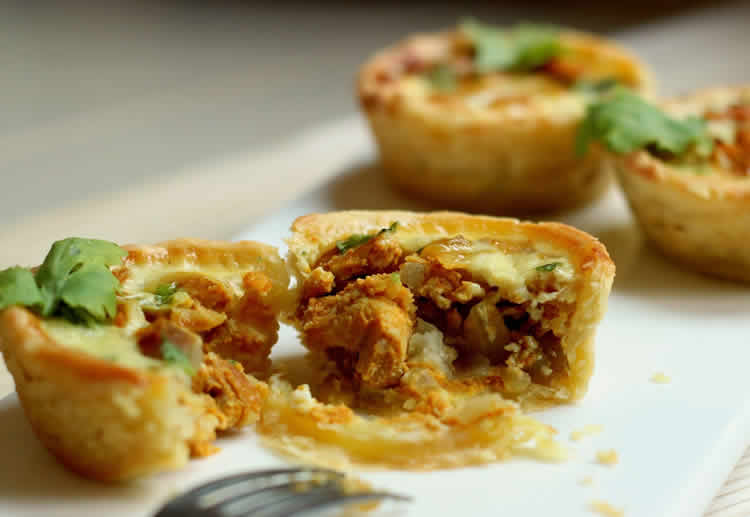 Quiche au poulet oignon et curry au thermomix