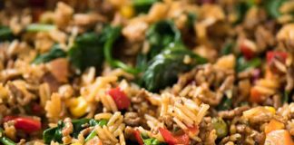 riz aux legumes et a la viande hachee au cookeo