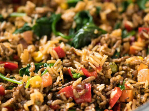 riz aux legumes et a la viande hachee au cookeo