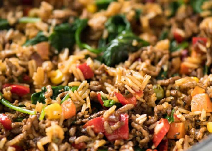 riz aux legumes et a la viande hachee au cookeo