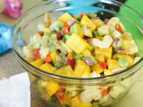 Salade crevettes avocat et mangue au thermomix
