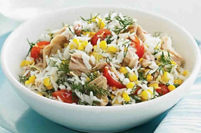 Salade de riz et thon facile