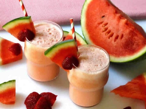 Smoothie fraise pastèque au thermomix