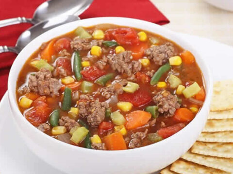 Soupe Boeuf hache et legumes au cookeo